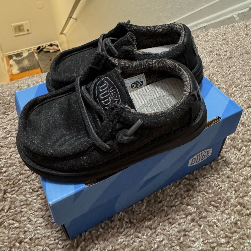 Hey Dude Toddler Moccasins in Black